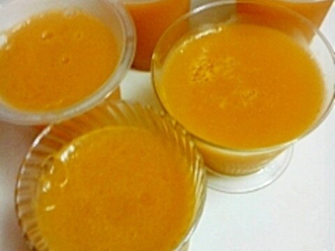 果汁100％ジュースで簡単オレンジゼリー